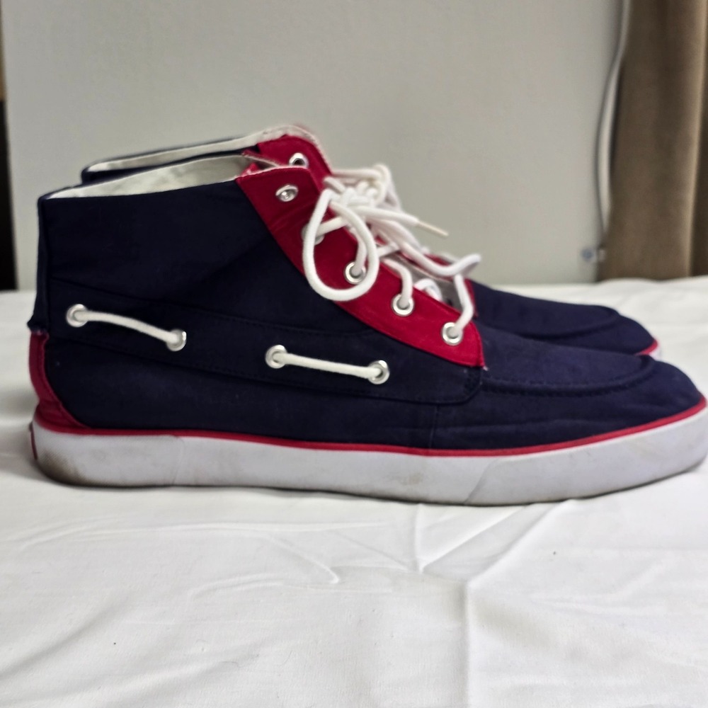 Polo Ralph Lauren Men's Lander Chukka Canvas Shoes Navy Size 11D Casual Preppy